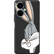 Черный чехол BoxFace Tecno Camon 19 / 19 Pro Lucky Rabbit