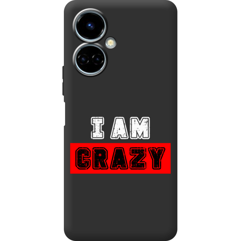 Черный чехол BoxFace Tecno Camon 19 / 19 Pro I'm Crazy