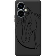 Черный чехол BoxFace Tecno Camon 19 / 19 Pro Horse