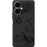 Черный чехол BoxFace Tecno Camon 19 / 19 Pro Mountains