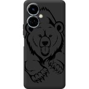 Черный чехол BoxFace Tecno Camon 19 / 19 Pro Grizzly Bear