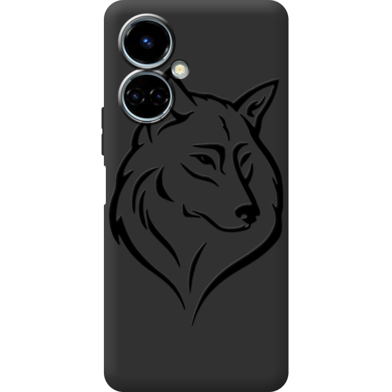 Черный чехол BoxFace Tecno Camon 19 / 19 Pro Wolf