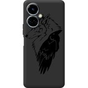 Черный чехол BoxFace Tecno Camon 19 / 19 Pro Wolf and Raven