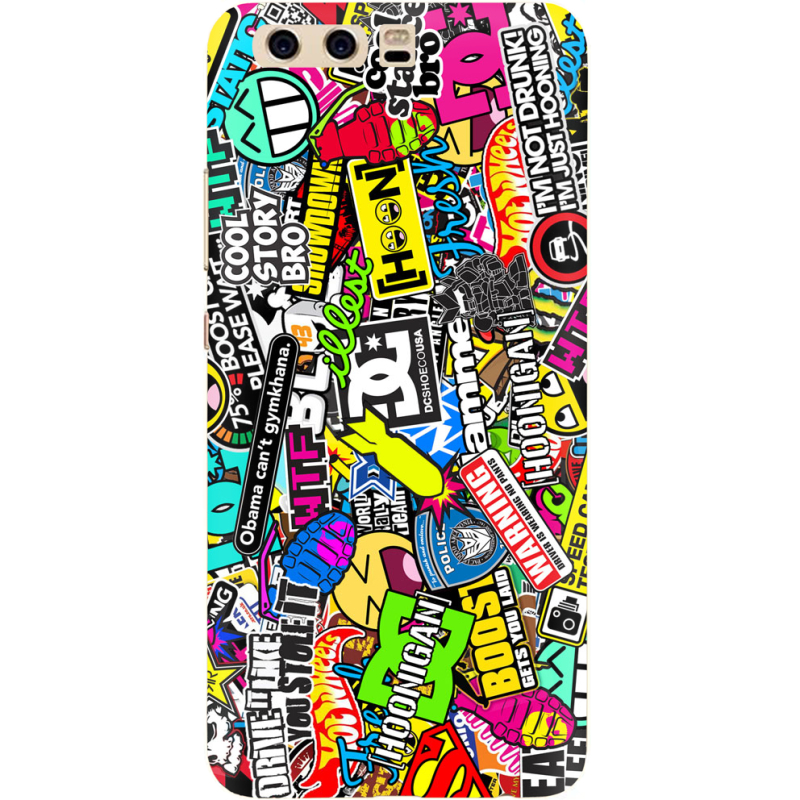 Чехол Uprint Huawei P10 Multicolored Inscriptions