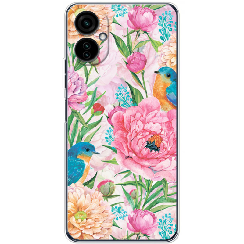 Чехол BoxFace Tecno Camon 19 Neo Birds in Flowers