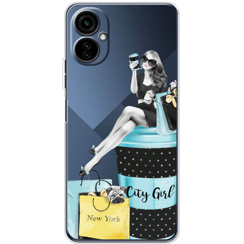 Прозрачный чехол BoxFace Tecno Camon 19 Neo City Girl