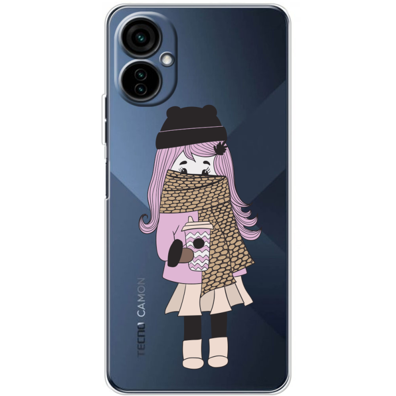 Прозрачный чехол BoxFace Tecno Camon 19 Neo Winter Morning Girl