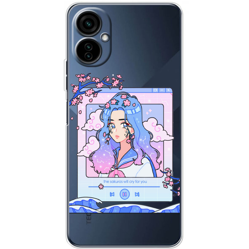 Прозрачный чехол BoxFace Tecno Camon 19 Neo The Sakuras Will Cry For You