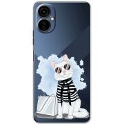 Прозрачный чехол BoxFace Tecno Camon 19 Neo Cat Style