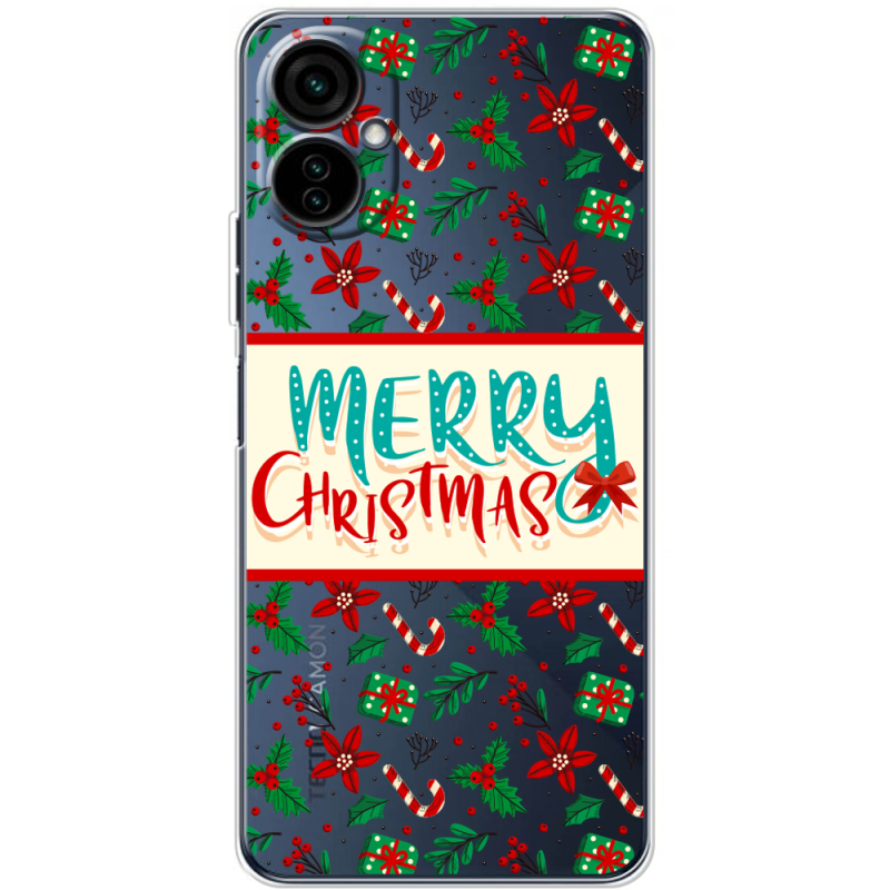 Прозрачный чехол BoxFace Tecno Camon 19 Neo Vintage Christmas Pattern