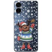 Прозрачный чехол BoxFace Tecno Camon 19 Neo Christmas Deer with Snow