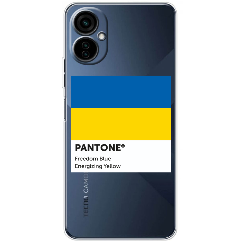 Прозрачный чехол BoxFace Tecno Camon 19 Neo Pantone вільний синій