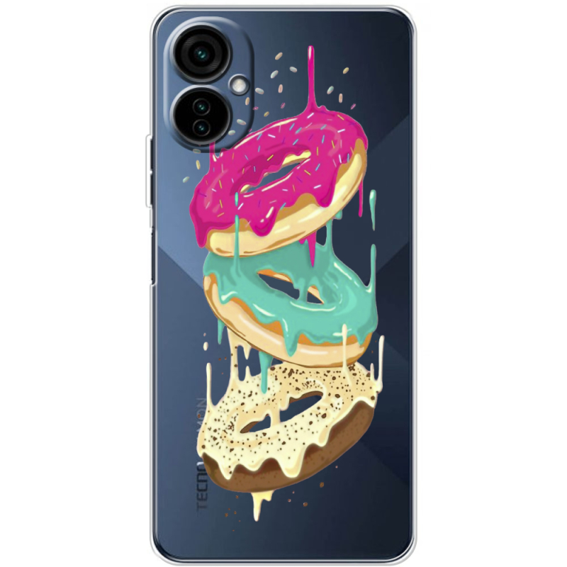 Прозрачный чехол BoxFace Tecno Camon 19 Neo Donuts