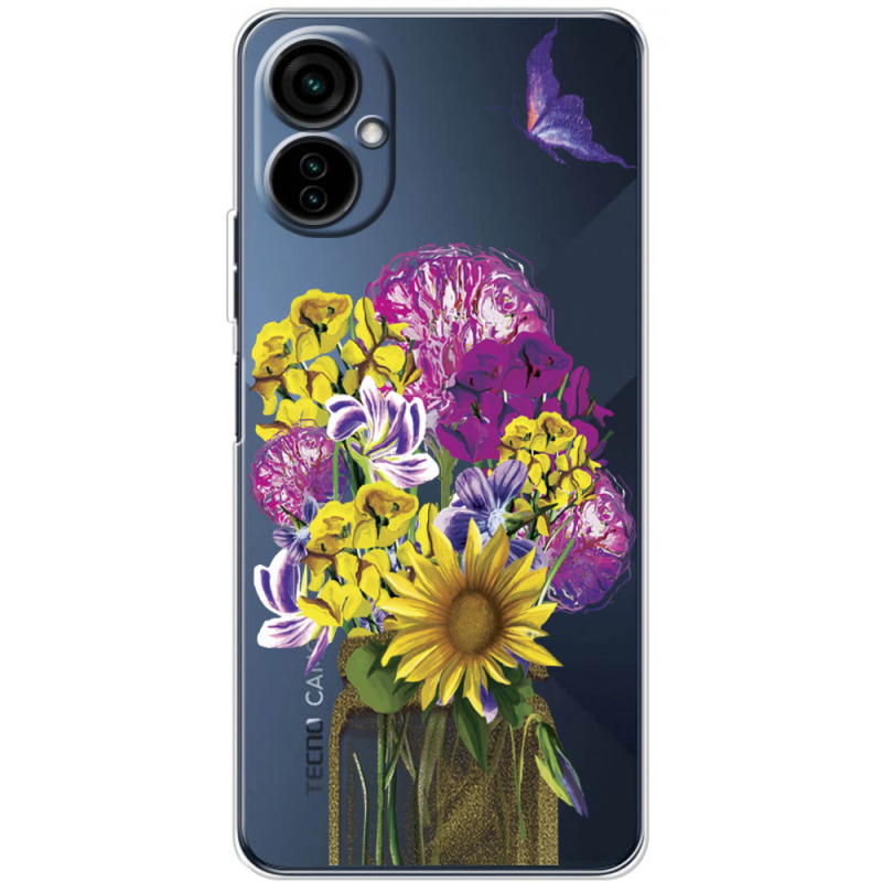 Прозрачный чехол BoxFace Tecno Camon 19 Neo My Bouquet