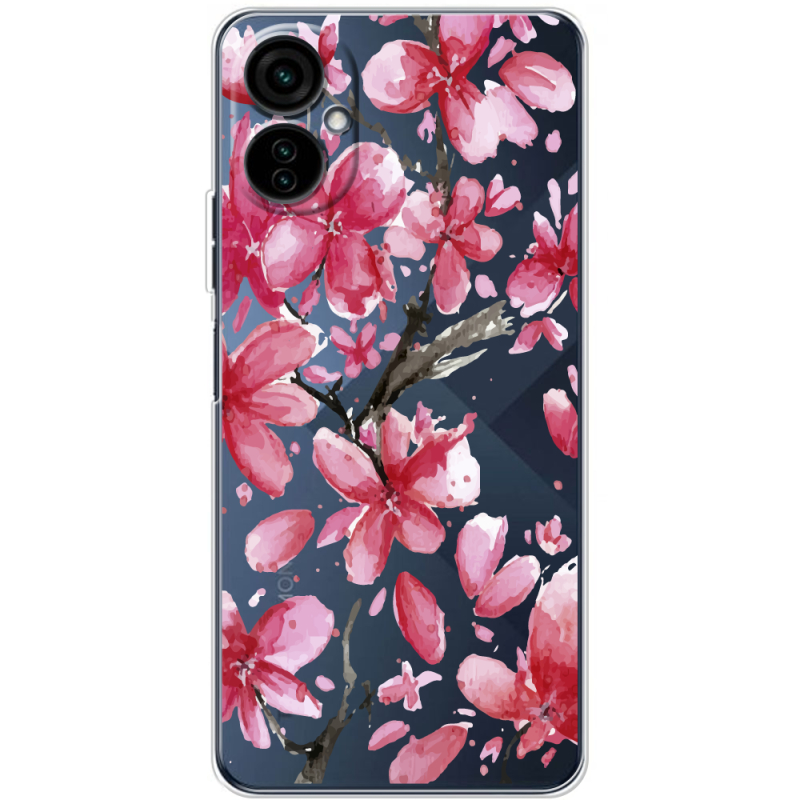 Прозрачный чехол BoxFace Tecno Camon 19 Neo Pink Magnolia