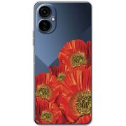 Прозрачный чехол BoxFace Tecno Camon 19 Neo Red Poppies