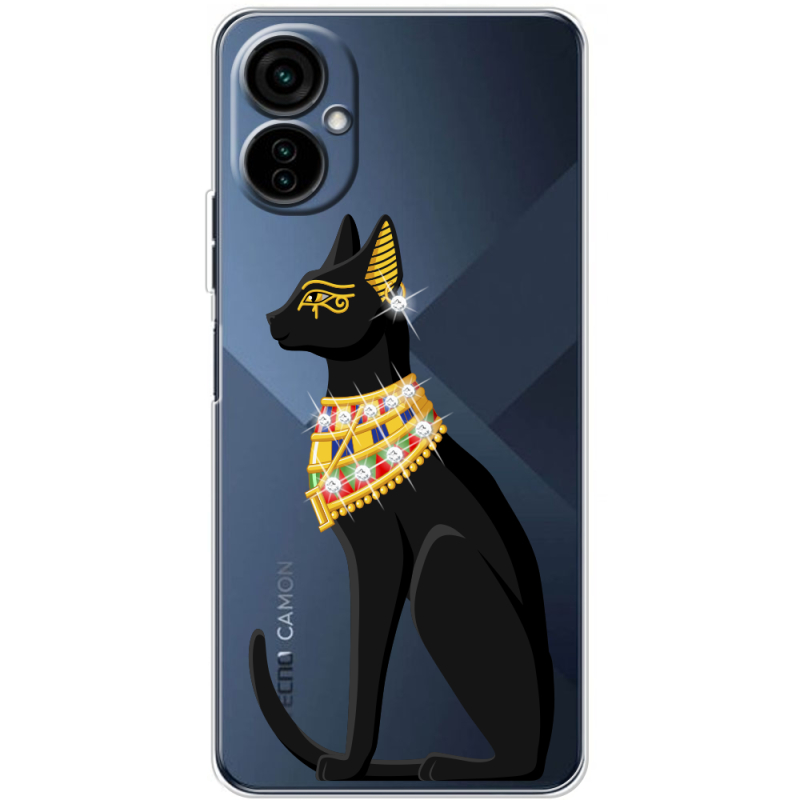 Чехол со стразами BoxFace Tecno Camon 19 Neo Egipet Cat