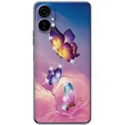 Чехол со стразами BoxFace Tecno Camon 19 Neo Butterflies