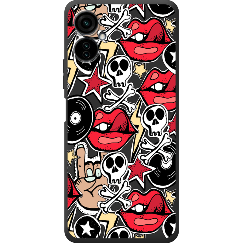 Черный чехол BoxFace Tecno Camon 19 Neo Rock Graffiti