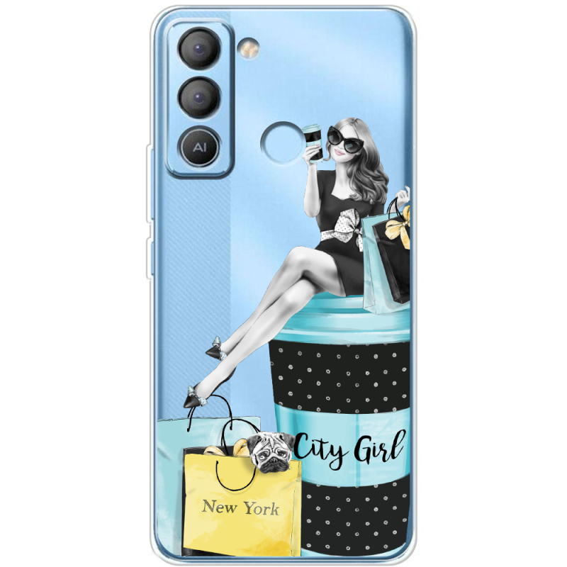 Прозрачный чехол BoxFace Tecno POP 5 LTE City Girl