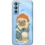 Прозрачный чехол BoxFace Tecno POP 5 LTE Dog Coffeeman