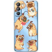 Прозрачный чехол BoxFace Tecno POP 5 LTE с 3D-глазками Pug