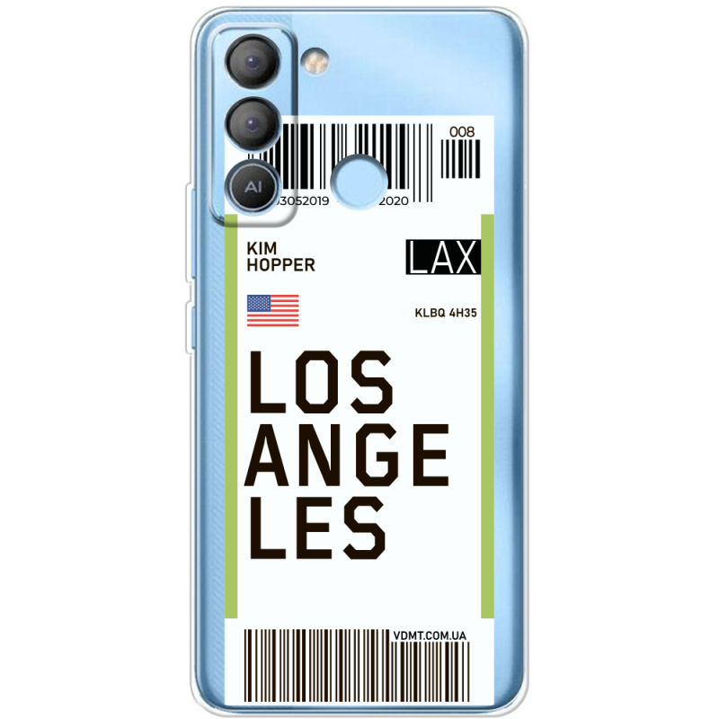 Прозрачный чехол BoxFace Tecno POP 5 LTE Ticket Los Angeles