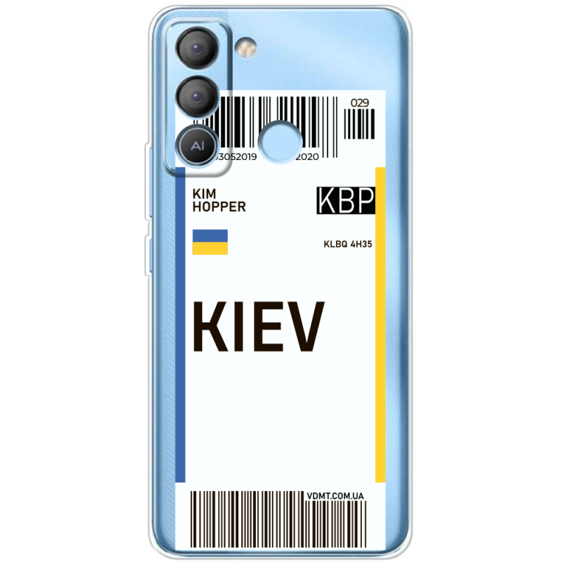 Прозрачный чехол BoxFace Tecno POP 5 LTE Ticket Kiev