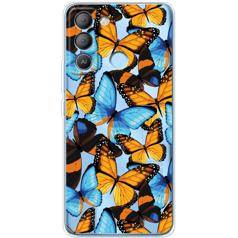 Прозрачный чехол BoxFace Tecno POP 5 LTE Butterfly Morpho