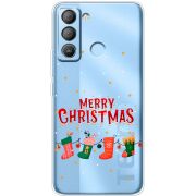 Прозрачный чехол BoxFace Tecno POP 5 LTE Merry Christmas