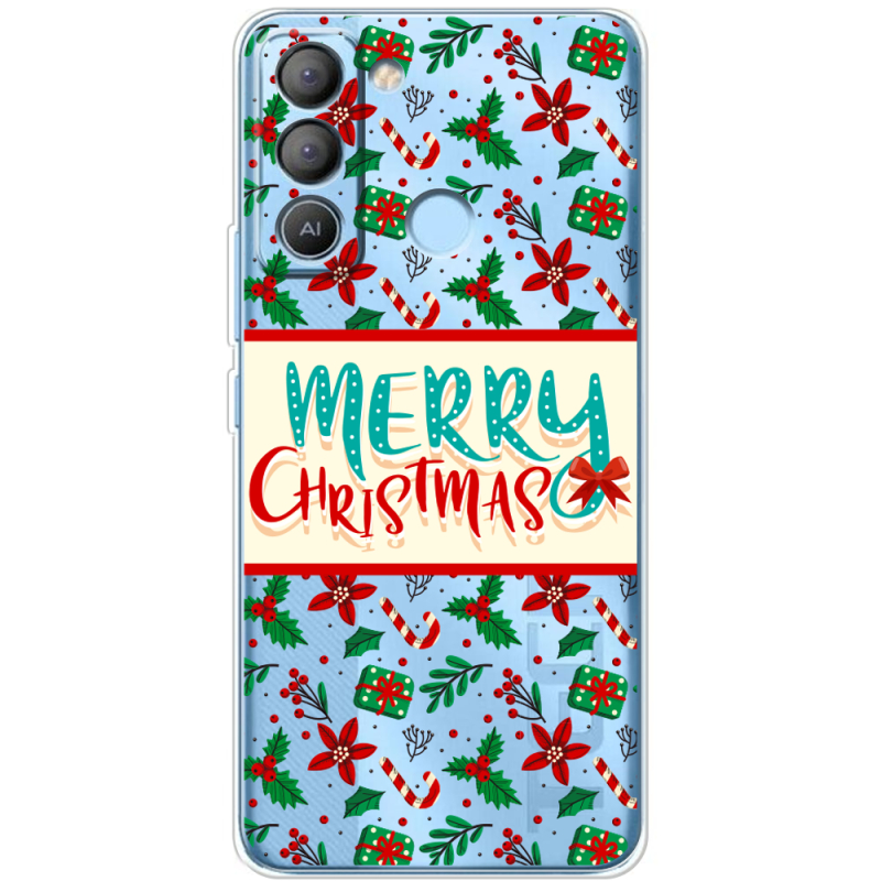 Прозрачный чехол BoxFace Tecno POP 5 LTE Vintage Christmas Pattern