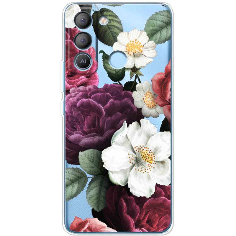 Прозрачный чехол BoxFace Tecno POP 5 LTE Floral Dark Dreams