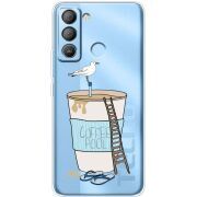 Прозрачный чехол BoxFace Tecno POP 5 LTE Segull in Cofee Pool