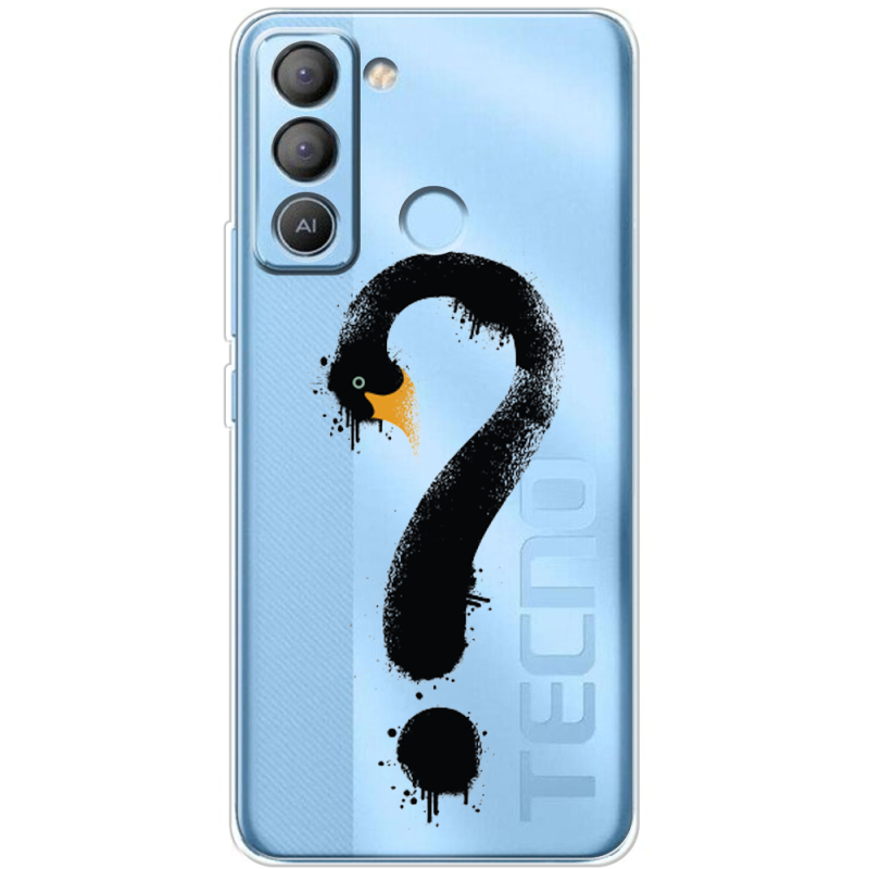 Прозрачный чехол BoxFace Tecno POP 5 LTE Swan question