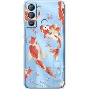 Прозрачный чехол BoxFace Tecno POP 5 LTE Japanese Koi Fish