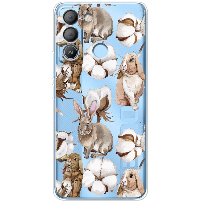 Прозрачный чехол BoxFace Tecno POP 5 LTE Cotton and Rabbits