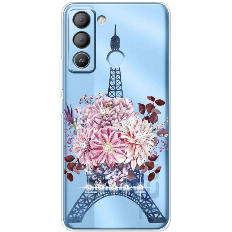 Чехол со стразами BoxFace Tecno POP 5 LTE Eiffel Tower