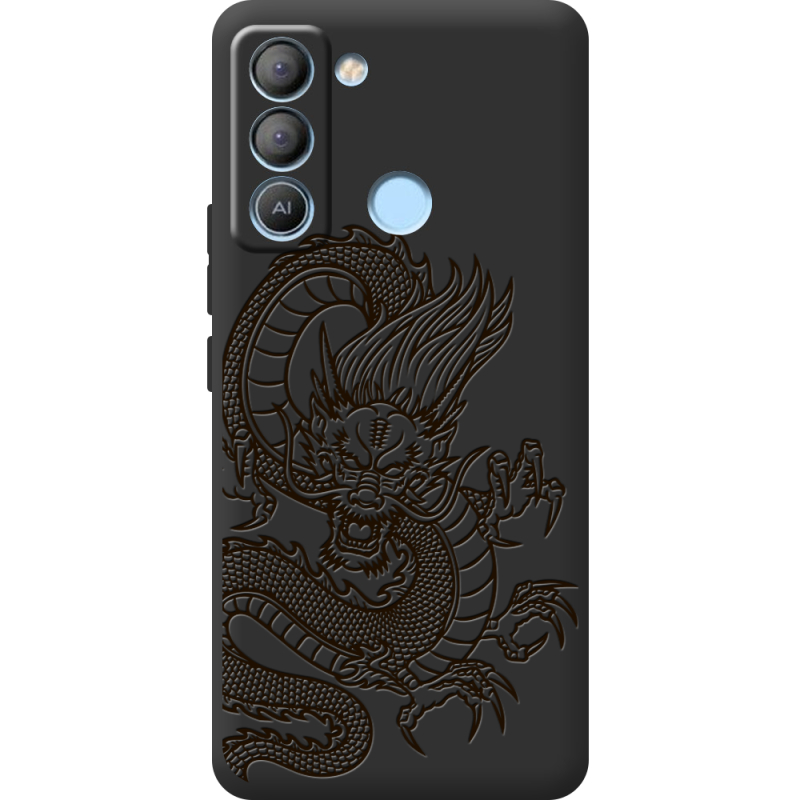 Черный чехол BoxFace Tecno POP 5 LTE Chinese Dragon