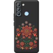 Черный чехол BoxFace Tecno POP 5 LTE Ukrainian Ornament