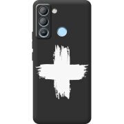 Черный чехол BoxFace Tecno POP 5 LTE Білий хрест ЗСУ
