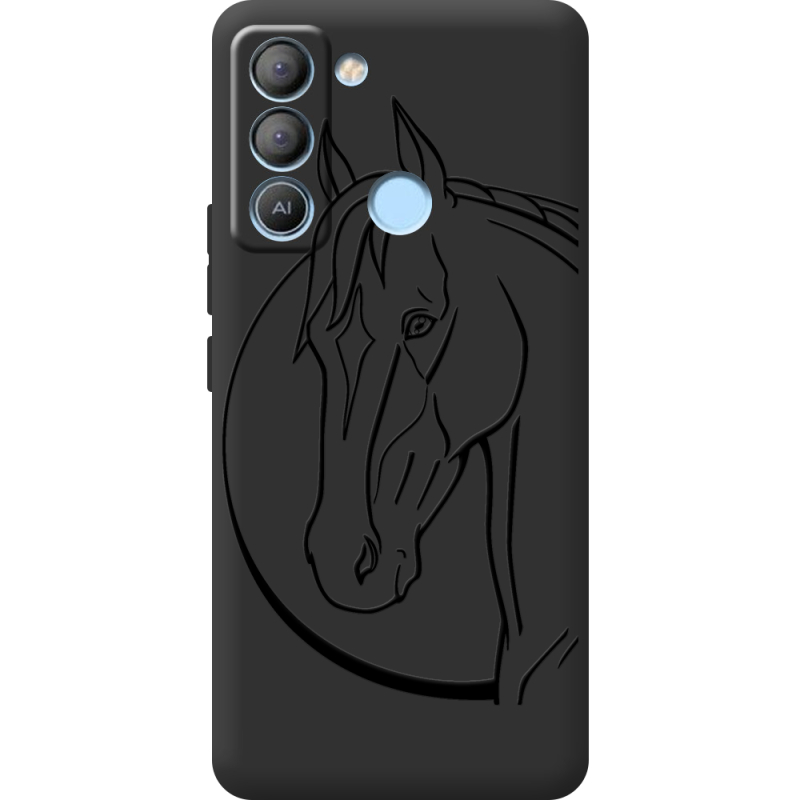 Черный чехол BoxFace Tecno POP 5 LTE Horse