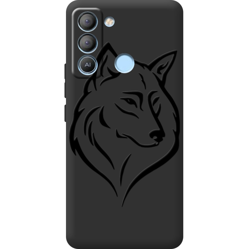 Черный чехол BoxFace Tecno POP 5 LTE Wolf