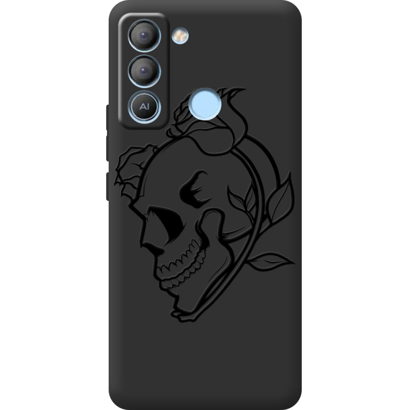 Черный чехол BoxFace Tecno POP 5 LTE Skull and Roses