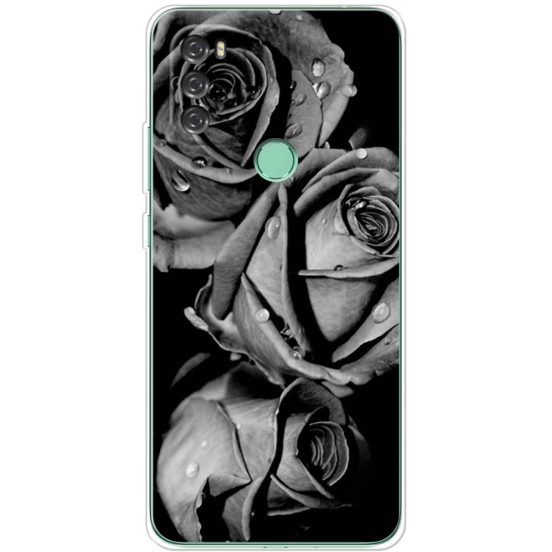 Чехол BoxFace Blackview A70 Black and White Roses