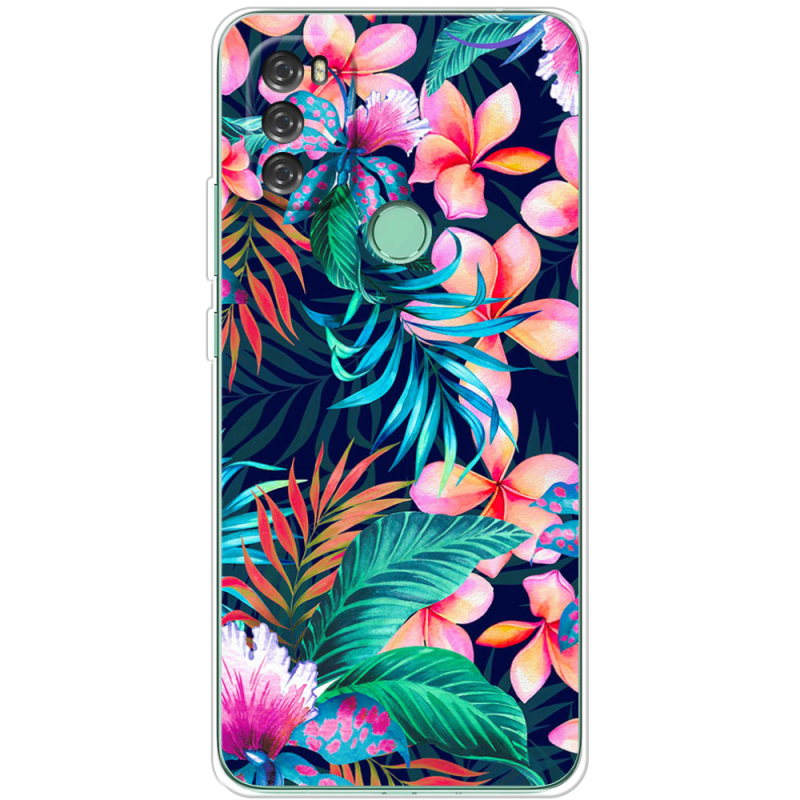 Чехол BoxFace Blackview A70 flowers in the tropics