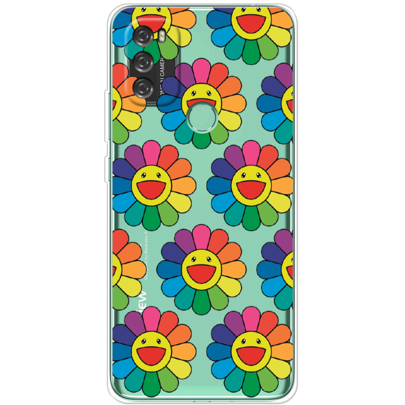 Прозрачный чехол BoxFace Blackview A70 Hippie Flowers