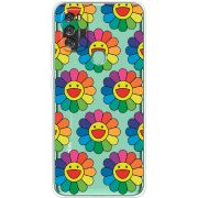 Прозрачный чехол BoxFace Blackview A70 Hippie Flowers