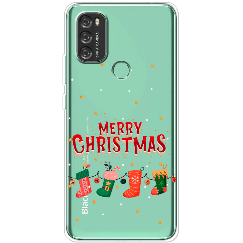 Прозрачный чехол BoxFace Blackview A70 Merry Christmas