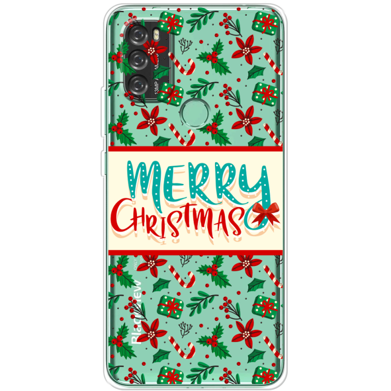 Прозрачный чехол BoxFace Blackview A70 Vintage Christmas Pattern