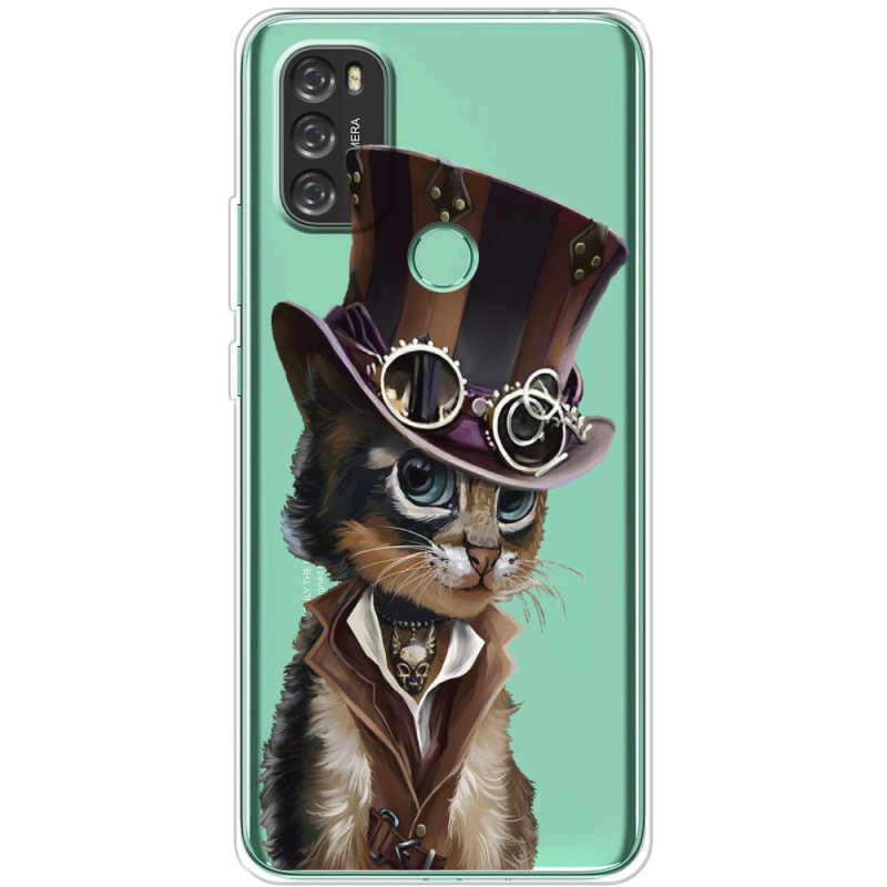 Прозрачный чехол BoxFace Blackview A70 Steampunk Cat